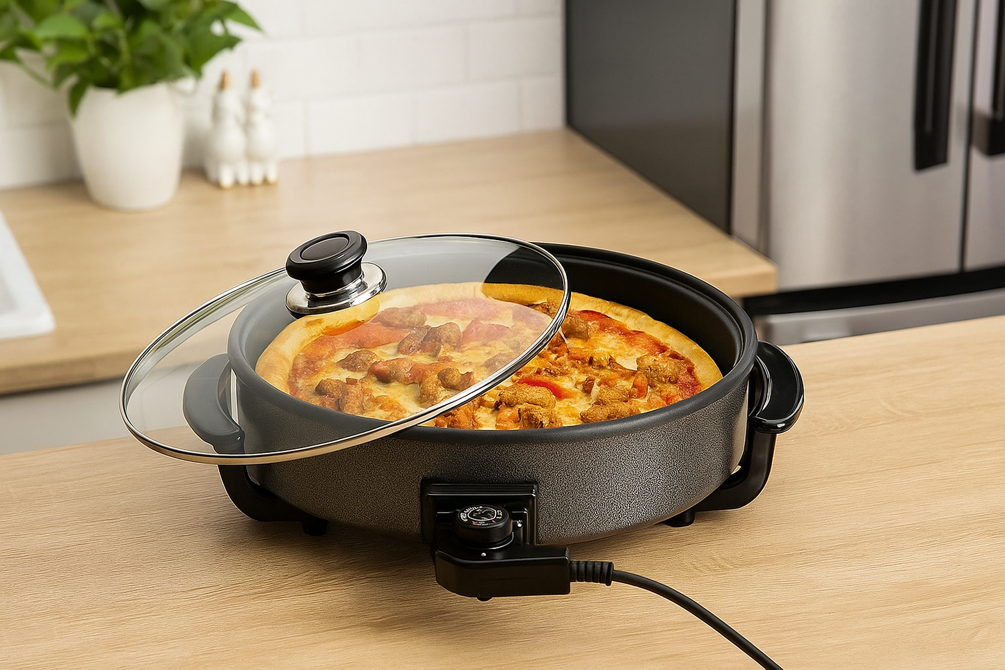 Horno Eléctrico para Pizza BOMA 42 cm – 1500W 🍕